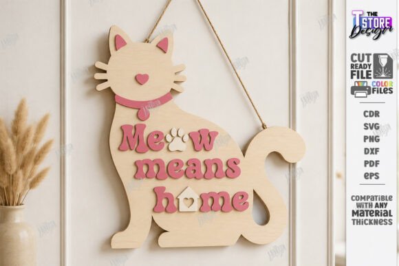 Download Wooden Pet Home Wall Sign Laser Cut |CNC - Laser Collection