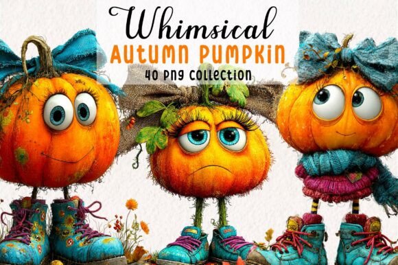 Download Whimsical Autumn Pumpkin Clipart Png - Autumn Collection