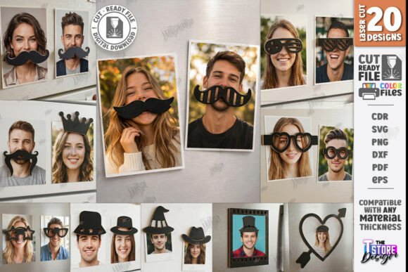 Download Funny Photo Magnet Laser Cut Bundle |CNC - Laser Collection