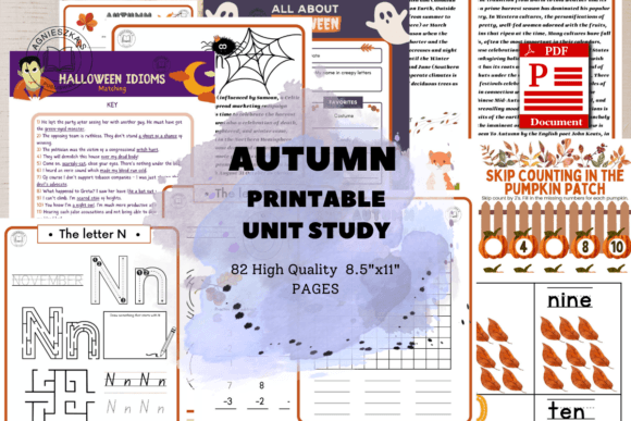 Download AUTUMN PRINTABLE UNIT STUDY for KIDS - Autumn Collection