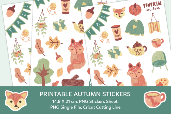 Download Autumn Printable Stickers Sheet - Autumn Collection