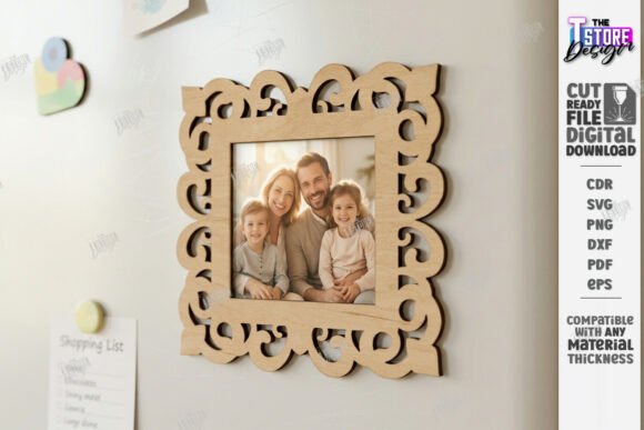 Download Fridge Magnet Photo Frame Laser Cut |CNC - Laser Collection