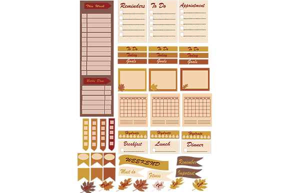 Download Autumn Printable Planner Sticker 2 - Autumn Collection