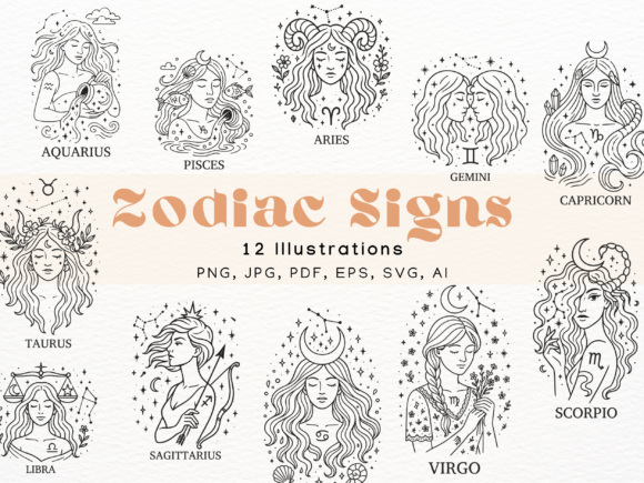 Download Celestial Zodiac Signs Astrology Clipart - Astrology Collection