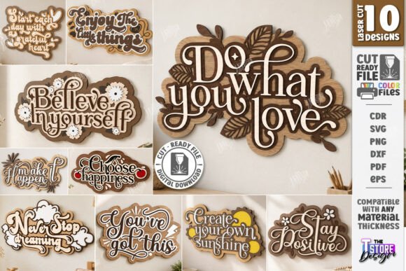 Download Inspirational Quote Wall Decor Laser Set - Laser Collection