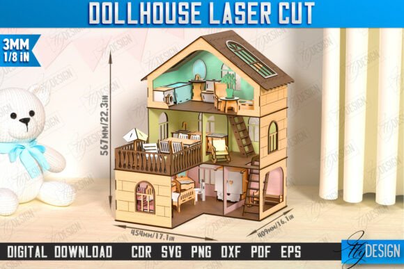 Download Dollhouse Furniture Laser Cut Bundle - Laser Collection