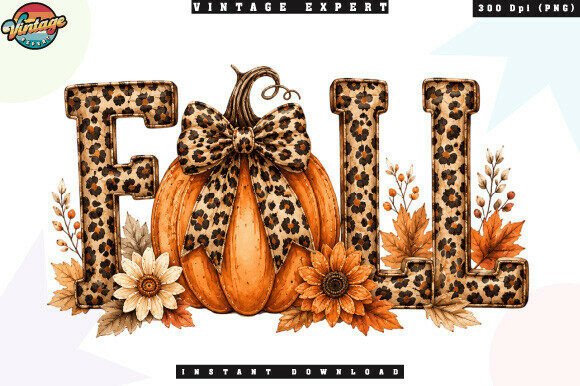 Download Cute Autumn Leopard Print Fall PNG - Autumn Collection