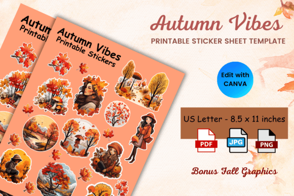 Download AUTUMN PRINTABLE STICKER SHEET TEMPLATE - Autumn Collection