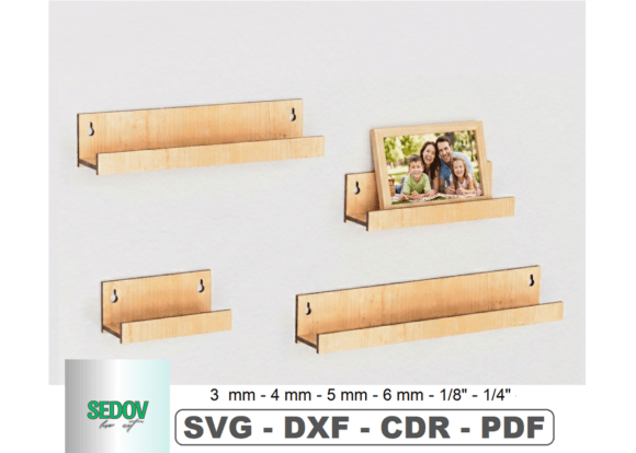 Download Laser Cut Floating Picture Ledge Shelves - Laser Collection