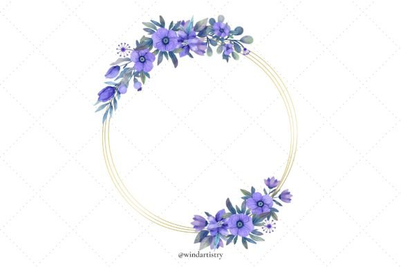 Download Purple Flower Wreath Png - Premium Resources