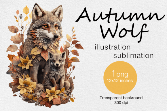 Download Autumn Wolf T-shirt Sublimation - Autumn Collection