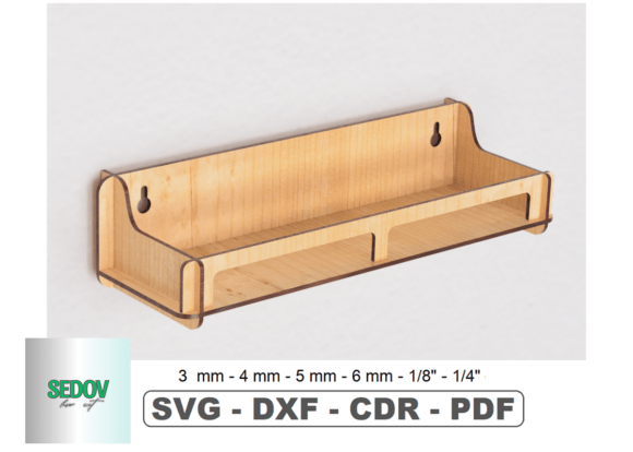 Download Laser Cut File Small Display Ledge - Laser Collection