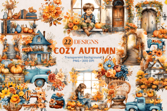 Download Cozy Autumn Clipart Png - Autumn Collection