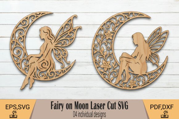 Download Fairy on Moon Laser Cut SVG - Laser Collection